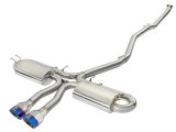 aFe Takeda 3in 304 SS Cat-Back Exhaust System w/ Blue Tips 2017+ Honda Civic Si 4Dr I4 1.5L (t) thumbnail 4