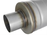 aFe MACH Force-Xp 409 SS Muffler 3in Center/Center 14in L x 6in Dia - Round Body thumbnail 1
