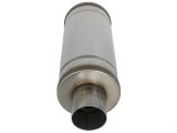 aFe MACH Force-Xp 409 SS Muffler 3in Center/Center 14in L x 6in Dia - Round Body thumbnail 4