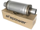 aFe MACH Force-Xp 409 SS Muffler 3in Center/Center 14in L x 6in Dia - Round Body thumbnail 7