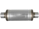 aFe MACH Force-Xp 409 SS Muffler 3in Center/Center 14in L x 6in Dia - Round Body thumbnail 9