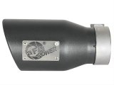 aFe MACH Force-Xp 3in 304 SS Metallic Black Exhaust Tip 3in In x 4-1/2in Out x 9in L Clamp-On Right thumbnail 2