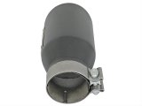 aFe MACH Force-Xp 3in 304 SS Metallic Black Exhaust Tip 3in In x 4-1/2in Out x 9in L Clamp-On Right thumbnail 5
