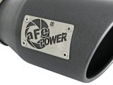 aFe MACH Force-Xp 3in 304 SS Metallic Black Exhaust Tip 3in In x 4-1/2in Out x 9in L Bolt-On Left thumbnail 1