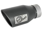 aFe MACH Force-Xp 3in 304 SS Metallic Black Exhaust Tip 3in In x 4-1/2in Out x 9in L Bolt-On Left thumbnail 7