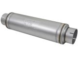 aFe ATLAS Aluminized Steel Muffler 5in Center/Center 24in L x 7in Diameter - Round Body thumbnail 1