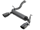 aFe Rebel Series 2.5in 409 SS Axle-Back Exhaust w/ Black Tips 2018+ Jeep Wrangler (JL) V6 3.6L thumbnail 1