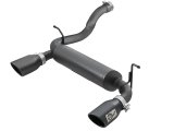 aFe Rebel Series 2.5in 409 SS Axle-Back Exhaust w/ Black Tips 2018+ Jeep Wrangler (JL) V6 3.6L thumbnail 2