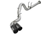 aFe Rebel XD 4in SS DPF-Back Exhaust 17-18 Ford Diesel Trucks V8-6.7L (td) w/ Dual Black Tips thumbnail 1