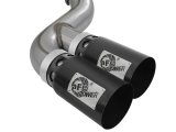 aFe Rebel XD 4in SS DPF-Back Exhaust 17-18 Ford Diesel Trucks V8-6.7L (td) w/ Dual Black Tips thumbnail 3