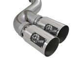 aFe Rebel XD 4in SS Down-Pipe Back Exhaust w/Dual Polished Tips 17-18 Ford Diesel Trucks V8-6.7L(td) thumbnail 3
