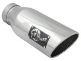 aFe Diesel Exhaust Tip Bolt On Polished 4in Inlet x 6in Outlet x 15in Long thumbnail 1