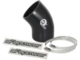 aFe Magnum FORCE CAI Univ. Silicone Coupling Kit (3in. ID / 6in. L / 45-Deg.) Elbow Coupler - Black thumbnail 1