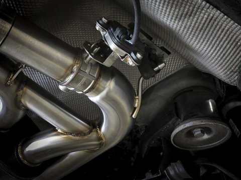 aFe MACH Force-Xp 3.5in. 304 SS C/B Exhaust System 15-18 BMW X5 M (F85) V8-4.4L (tt) - Black Tip thumbnail 4