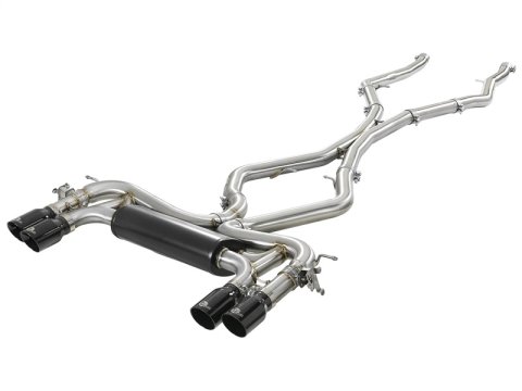 aFe MACH Force-Xp 3.5in. 304 SS C/B Exhaust System 15-18 BMW X5 M (F85) V8-4.4L (tt) - Black Tip thumbnail 9