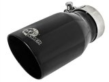 aFe MACH Force-Xp Universal 409 SS Single-Wall Clamp-On Exhaust Tip - Black thumbnail 3