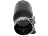 aFe MACH Force-Xp Universal 409 SS Single-Wall Clamp-On Exhaust Tip - Black thumbnail 4