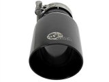 aFe MACH Force-Xp Universal 409 SS Single-Wall Clamp-On Exhaust Tip - Black thumbnail 6