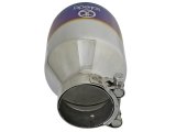 aFe Takeda 304 Stainless Steel Clamp-On Exhaust Tip 2.5in. Inlet / 4.5in. Outlet - Blue Flame thumbnail 6
