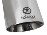 aFe Takeda 304 Stainless Steel Clamp-On Exhaust Tip 2.5in. Inlet / 4.5in. Outlet / 9in. L - Polished thumbnail 2