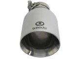 aFe Takeda 304 Stainless Steel Clamp-On Exhaust Tip 2.5in. Inlet / 4.5in. Outlet / 9in. L - Polished thumbnail 4