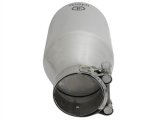 aFe Takeda 304 Stainless Steel Clamp-On Exhaust Tip 2.5in. Inlet / 4.5in. Outlet / 9in. L - Polished thumbnail 6