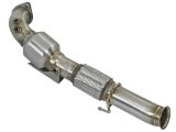 aFe Twisted Steel 3in. 304 SS Catted Series Downpipe 16-18 Ford Focus RS I4-2.3L (t) thumbnail 1