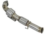 aFe Twisted Steel 3in. 304 SS Catted Series Downpipe 16-18 Ford Focus RS I4-2.3L (t) thumbnail 2