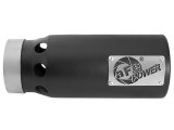 aFe SATURN 4S 4in SS Intercooled Exhaust Tip - Black 4in In x 5in Out x 12in L Bolt-On thumbnail 4