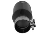 aFe MACH Force-Xp Univ 304 SS Double-Wall Clamp-On Exhaust Tip - Black - 3in Inlet - 4.5in Outlet thumbnail 1