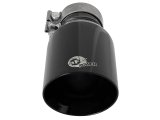 aFe MACH Force-Xp Univ 304 SS Double-Wall Clamp-On Exhaust Tip - Black - 3in Inlet - 4.5in Outlet thumbnail 2