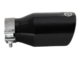 aFe MACH Force-Xp Univ 304 SS Double-Wall Clamp-On Exhaust Tip - Black - 3in Inlet - 4.5in Outlet thumbnail 3