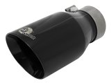 aFe MACH Force-Xp Univ 304 SS Double-Wall Clamp-On Exhaust Tip - Black - 3in Inlet - 4.5in Outlet thumbnail 4