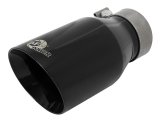 aFe MACH Force-Xp Univ 304 SS Double-Wall Clamp-On Exhaust Tip - Black - 3in Inlet - 4.5in Outlet thumbnail 6