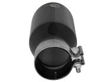 aFe MACH Force-Xp Univ 304 SS Double-Wall Clamp-On Exhaust Tip - Black - 3in Inlet - 4.5in Outlet thumbnail 9