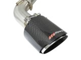 aFe Takeda 2.5in 304 SS Cat-Back Exhaust System w/ Carbon Fiber Tips 16-18 Infiniti Q50 V6-3.0L (tt) thumbnail 6