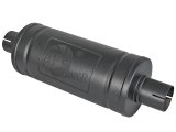 aFe MACH Force-Xp 409 SS Muffler w/ Black finish 2-1/2in Inlet & Outlet 14in x 16in Diameter thumbnail 2
