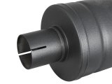 aFe MACH Force-Xp 409 SS Muffler w/ Black finish 2-1/2in Inlet & Outlet 14in x 16in Diameter thumbnail 7