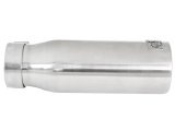 aFe MACH Force-XP 304 SS Sing Wall Pol Exh Tip Univ Exit 3in Inlet x 4in Outlet x 12in L - Clamp On thumbnail 4