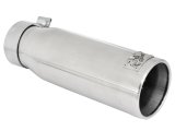aFe MACH Force-XP 304 SS Sing Wall Pol Exh Tip Univ Exit 3in Inlet x 4in Outlet x 12in L - Clamp On thumbnail 7