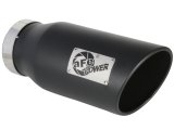 aFe MACH Force-XP 409 SS Right Side Single Wall Exhaust Tip 5in Inlet x 7in Outlet x 15in L thumbnail 1