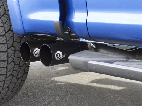 aFe Rebel DPF-Back 409 SS Exhaust System w/Dual Black Tips 18-19 Ford F-150 V6 3.0L (td)