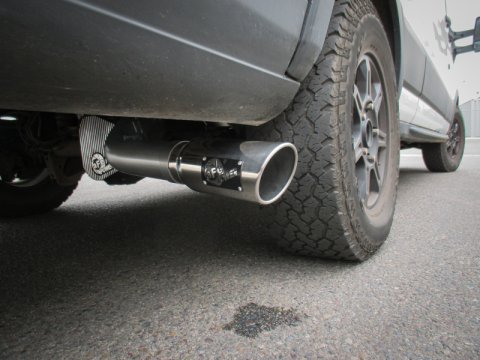 aFe Vulcan Series 3 1/2in 304 SS Cat-Back 13-19 Ford Transit V6 3.5 Twin Turbo w/ Polished Tip thumbnail 3