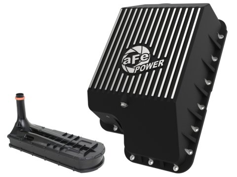 aFe Transmission Pan (Black); Ford Diesel Trucks 03-10 V8-6.0/6.4L (td) thumbnail 1