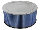 aFe MagnumFLOW Air Filters Round Racing P5R A/F Chrome Assy 14x6: Blk/Blue E/M thumbnail 1