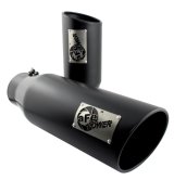 aFe MACH Force XP Exhausts Tips SS-304 EXH Tip 3In x 4Out x 12L Sgl-Ang Weld On thumbnail 1