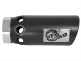 aFe Power Intercooled Tip Stainless Steel - Black 4in In x 5in Out x 12in L Bolt-On thumbnail 1