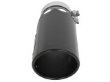 aFe Power Intercooled Tip Stainless Steel - Black 4in In x 5in Out x 12in L Bolt-On thumbnail 4