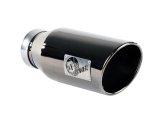aFe MACH Force XP Exhausts Tips SS-304 EXH Tip 4In x 6Out x 15L Bolt-On (blk chrome) thumbnail 4