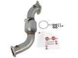 aFe Twisted Steel Down-Pipe Catted 13-16 Cadillac ATS L4-2.0L (t) thumbnail 4